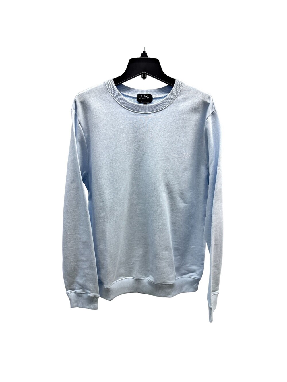NEW A.P.C. Light Blue Crewneck Sweatshirt XXL